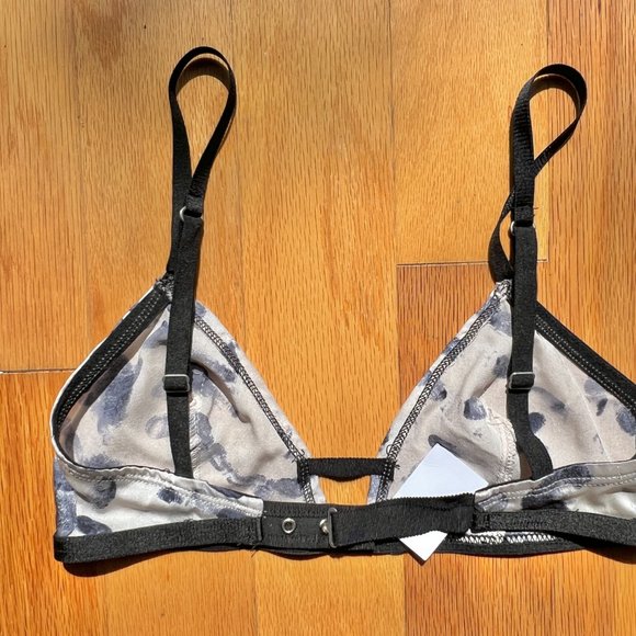 NWT The Lake & Stars Printed Stretch Silk Bralette, Size Small - Picture 10 of 11